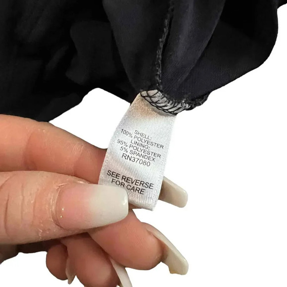 Est. 1946 Navy Off-Shoulder Ruffle Detail Elastic Neckline Solid Blouse Size XL - Picture 4 of 5